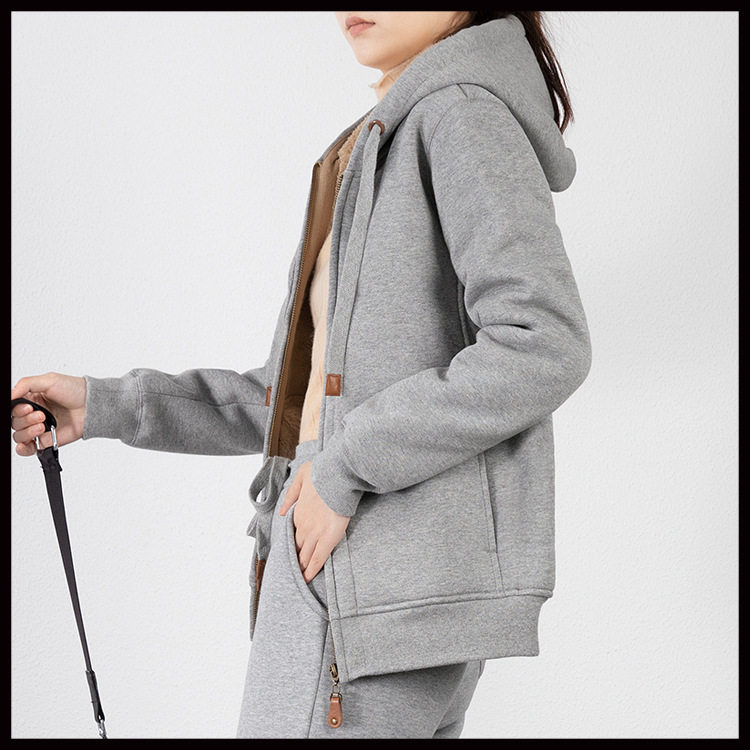 2024 New fleece-lined Thickened Sweat Women's Trendy Ins Autumn and Winter Hooded suit Women's Winter Casual Sports Two-piece Set