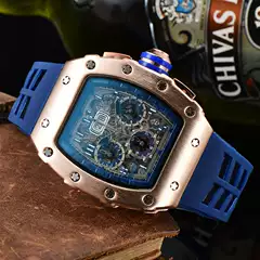 Factory Supply Trendy Mechanical Textures Watch Retro Simple Youth Fashion Sports Six-pin Watch for Men