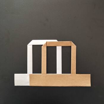 New Austrian Kraft paper rope white corner portable rope flat hand-held Color wide paper rope thickened non-degumming indentation wholesale