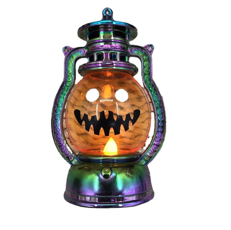 Halloween Pumpkin Lantern Ornaments, Kidsren's Satchel Night Lights, Secret Room Haunted House Horror Atmosphere Decorative Lights, Retro Oil Lamps