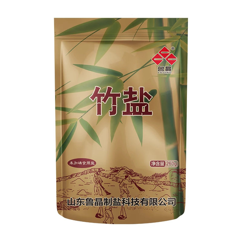 [Official Genuine Product] Lu Jing Bamboo Salt 260g Weakly Alkaline Refined Salt for Home Use, No Anti-Caking Agent, Non-Iodized Table Salt