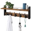 Simple Wooden Wall-mounted Storage Rack Living Room Decorative Ornament Rack Porch Key Rack Solid Wood Bathroom Storage Rack