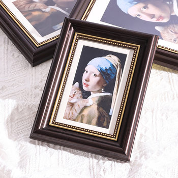 American photo frame table 6 inch 7 inch 8 inch 10 inch A4 retro photo frame wall hanging children's photo rack photo frame wholesale
