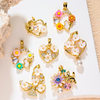 Cross-Border New Style Heart-Warming Fairy-Like Fresh and Sweet Colorful Oil Drop Micro-Inlaid DIY Necklace Pendant Earrings Accessories