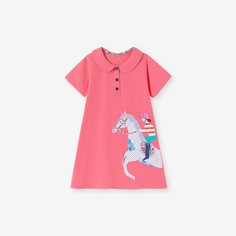 Children's Dress, Cartoon Girls' Dress, New Summer Girls' Short-sleeve Dress