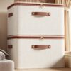 Zipper Storage Box for Home Bedroom Seasonal Storage Box Clothes Storage Box with Lid Intimates and Socks Sorting Box