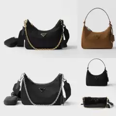 In-Stock New Model Three-In-One Chain Bag, Shoulder Bag, New Style Handbag, Crossbody Bag, Underarm Bag, Waterproof Nylon Fabric Women's Bag