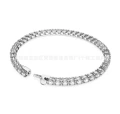 Buckle white gold and white diamond bracelet