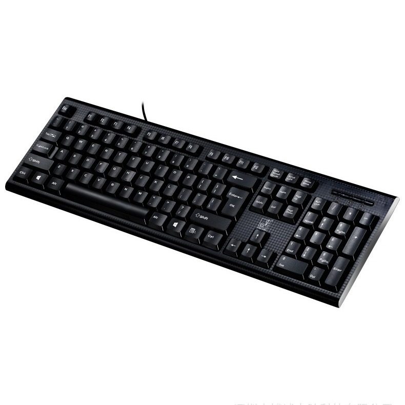 Chuang Guang Bao Q9 wired keyboard USB office business desktop notebook Universal round mouth flat mouth keyboard waterproof