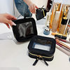2026 Cross-Border Amazon New White Simple and Stylish Transparent Cosmetic Bag Lipstick Storage Bag Small Clutch Bag