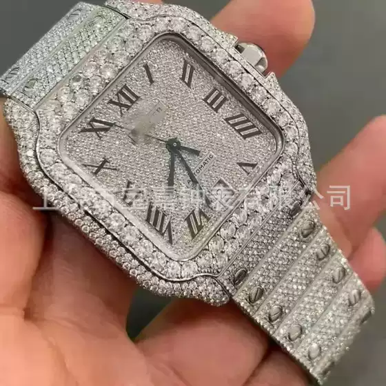 Kajia Men's and Women's Alloy Quartz Watch with Diamonds and Full Diamonds Women's Business Fashion Watch Slightly Waterproof Watch