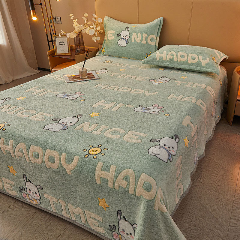 Thickened Milk Velvet Blanket, Winter Sofa Cover Blanket, Dormitory Quilt, Double-Sided Velvet Blanket, Office Kidsren's Nap Blanket