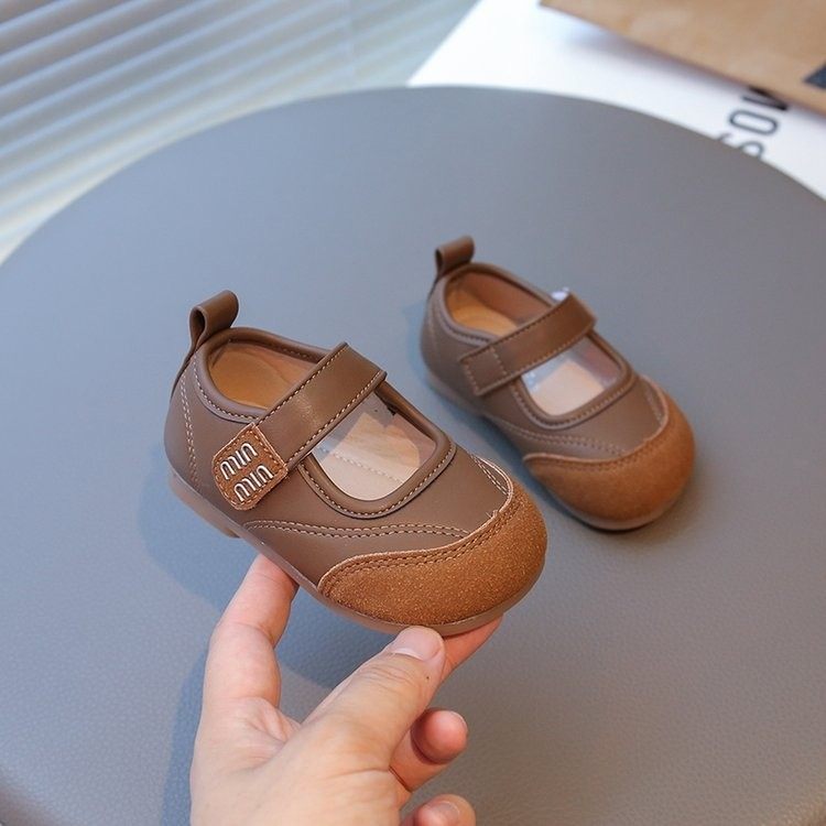 Fashionable Children's Shoes, Baby Soft-Soled Toddler Shoes, One-Year-Old Girls' Small Leather Shoes, Breathable Autum New Style