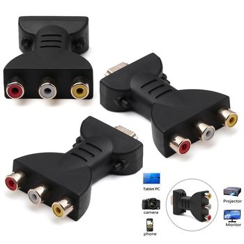 HDMI to 3RCA Red Yellow White Lotus Head Converter HDMI to AV 3RCA Adapter HDMI TO AV