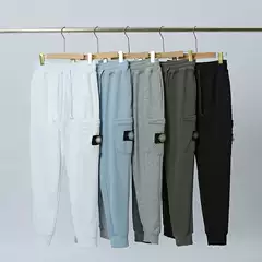 High-Quality Cross-Border Stone American-Style Trendy Brand Jogger Pants Versatile Sweatpants Solid Color Casual Sports Long Pants for Men