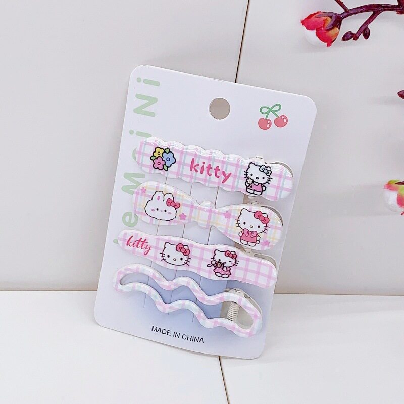 甜美交叉猫猫发夹可爱少女卡通侧边刘海夹网红ins高颜值百搭发饰