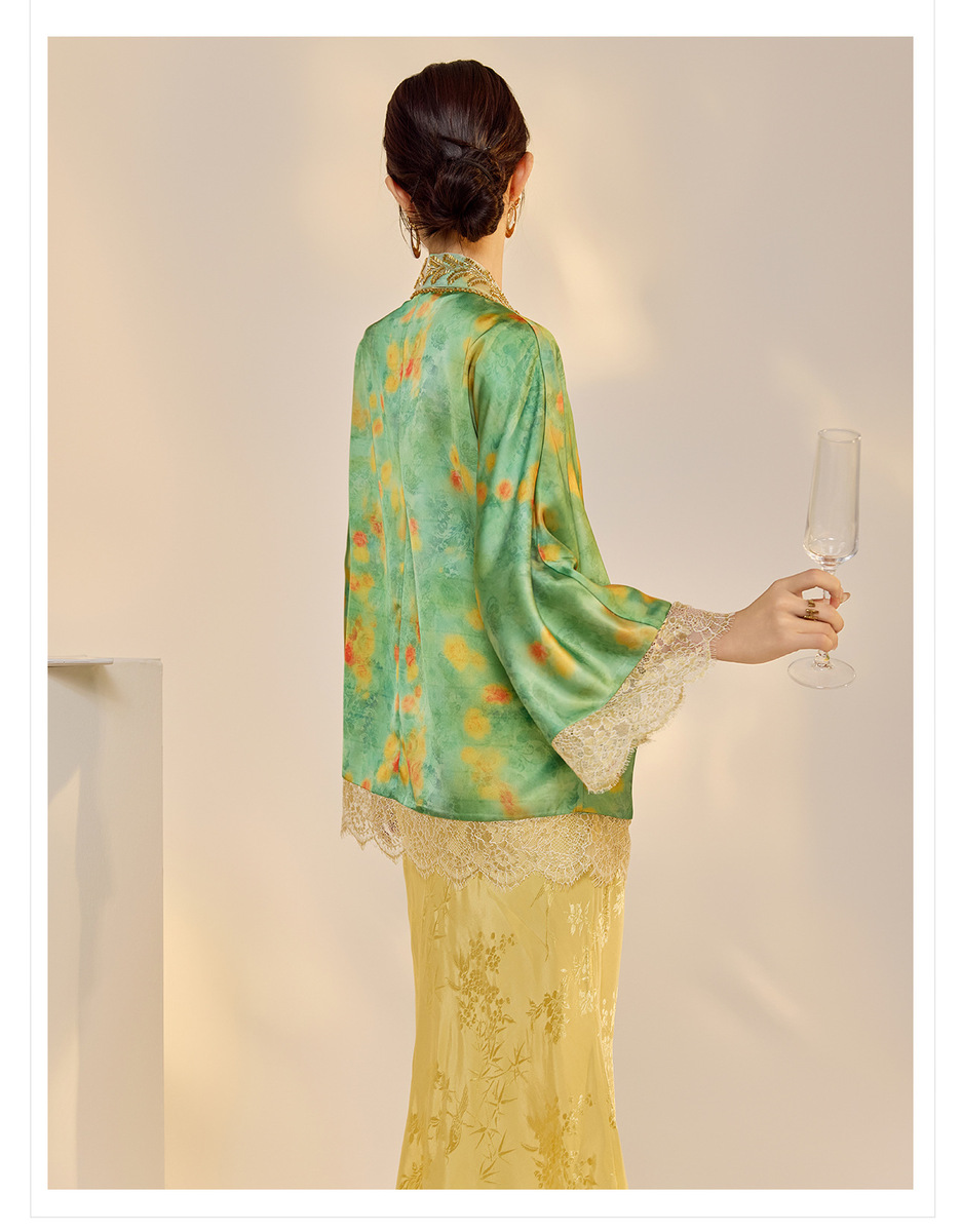 Set áo khoác cardigan thêu hoa kèm đầm hai dây dáng dài nữ — Váy hai dây