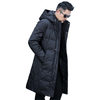 Explosions 2024 winter new men's down jacket men's long knee 90 velvet long high-grade down jacket