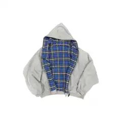 Spliced ​​Reversible Cardigan Sweatshirt for Men in Spring and Autum Niche Design Trendyy American Retro Loose Hooded Jacket