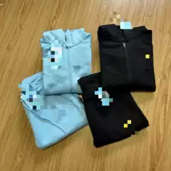 26 Cross-Border Sales Spring and Autumn Men's Hooded Sweatshirt Set Silicone Rubber Zipper Casual Pure Cotton Sportswear