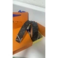 Black flower silver buckle