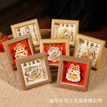 Simple creative three-dimensional hollow mini square photo frame oil painting stick framed picture frame diy table factory wholesale