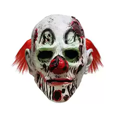 Amazon Cross-Border Horror Zombie Clown Mask Skull Mask Red-Haired Clown Adult Latex Party Mask