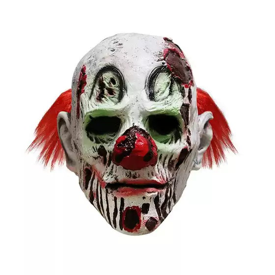 Amazon Cross-Border Horror Zombie Clown Mask Skull Mask Red-Haired Clown Adult Latex Party Mask