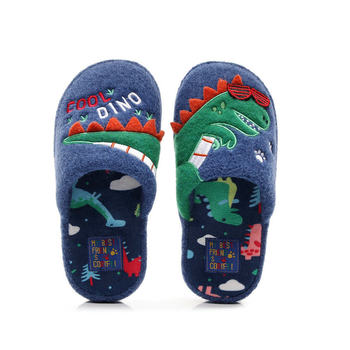 Children's Cotton Slippers Dinosaur Cartoon Indoor Home Boys' Slippers Autumn and Winter Cross-Border Foreign Trade Jialifu 2025 New Model