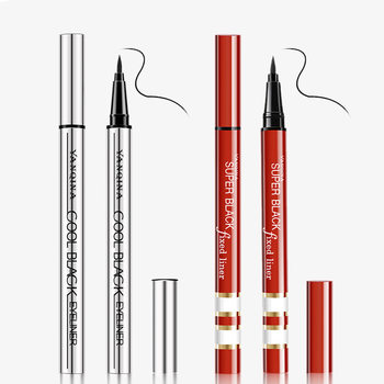 Yanqina Silver Tube Eyeliner Quick-Drying Long-Lasting Cool Black Big Eye Waterproof Liquid Eyeliner Pen Southeast Asia