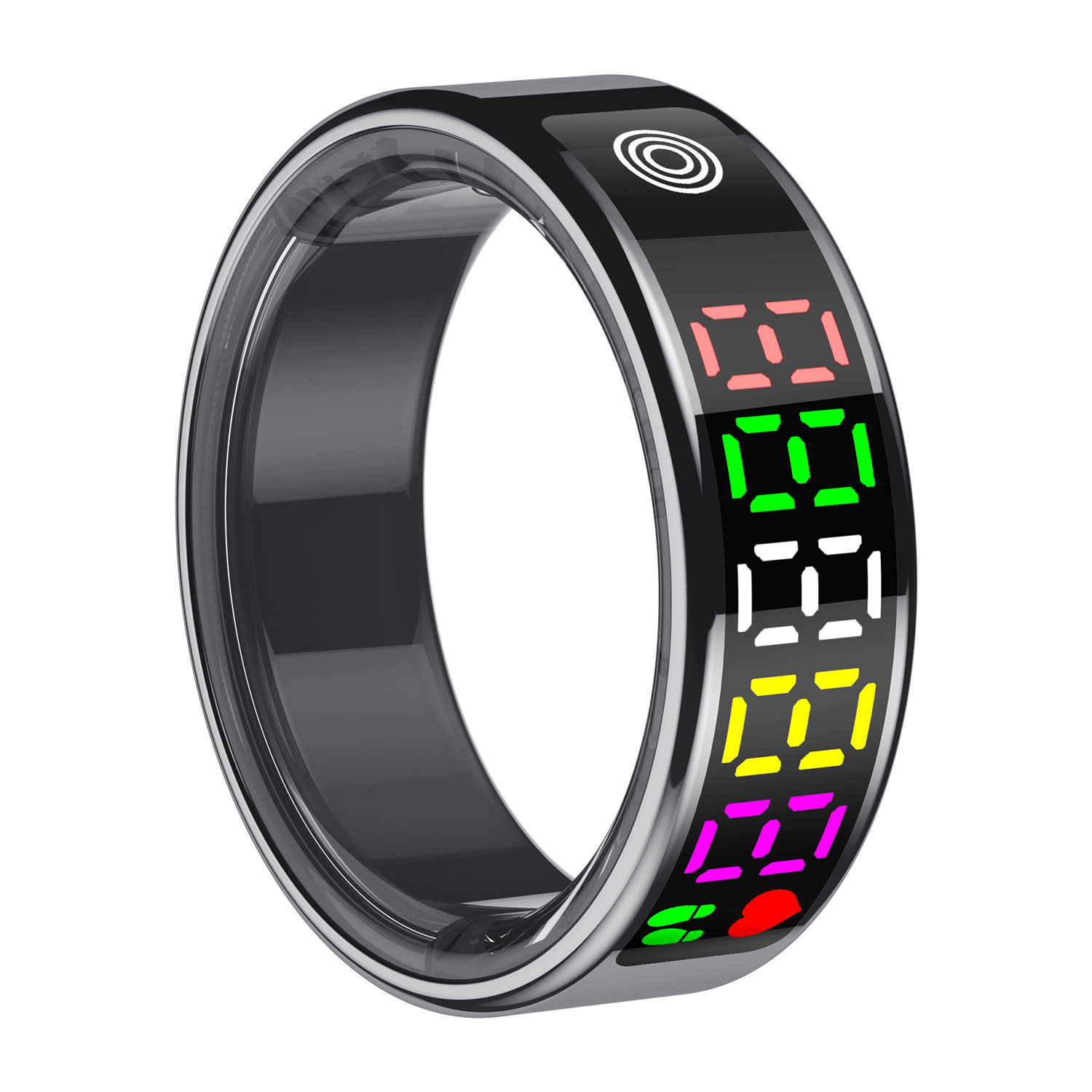 Smartring Colorful Digital Display Smart Ring Smart Touch Control Remote Control for Photos and Videos Page Turning Health Monitoring