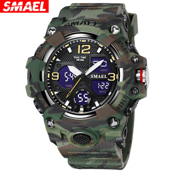 Smael Outdoor Tactical Electronic Watch Wholesale Men's Trendy Multifunctional Waterproof Men's Watch with Large Dial