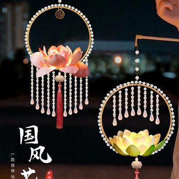 Palace Mid-Autumn Festival Lantern DIY Glowing Lantern Rabbit Candle Handheld Lantern Street Stall Supplies Palace Lantern Mid-Autumn Limited Edition