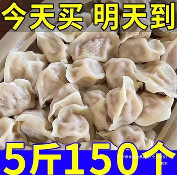 [Free Shipping] Auntie'S Hand-Made Dumplings, Beef and Mutton Pasta, Steamed Dumplings, Leek Quick-Frozen Instant Breakfast Dumplings Batch