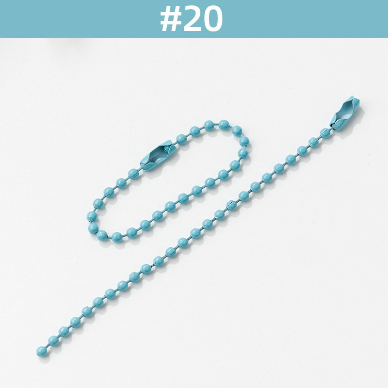 金属彩色珠链2.4mm波珠链糖果色diy饰品配件吊牌链烤漆咕卡挂链条