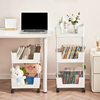 Movable bookshelf storage rack household floor simple bookcase multi-layer household trolley storage cabinet storage cabinet
