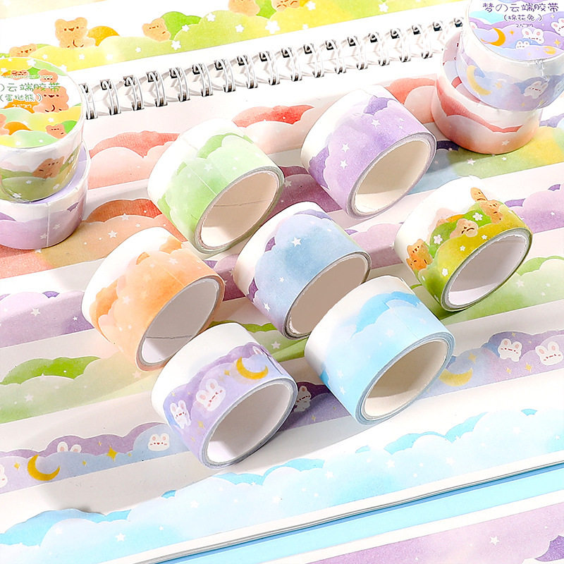 Dream cloud tape cartoon DIY and paper tape release paper hand account sticker material decoration bronzing landscaping T