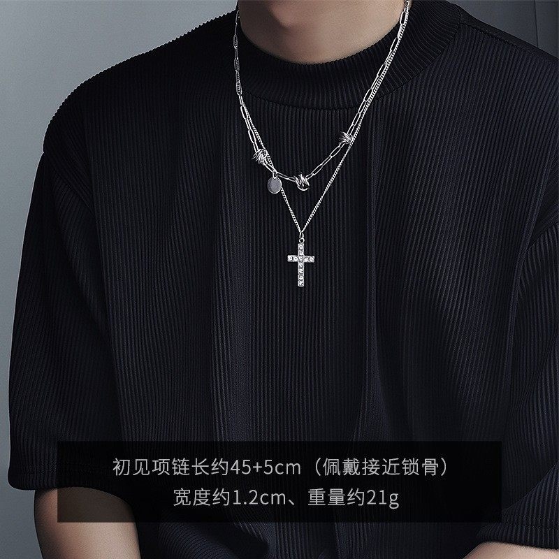 项链男钛钢不掉色简约百搭饰品女毛衣链新款时尚个性爆款嘻哈配饰