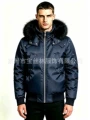 shiny navy/black faux fur