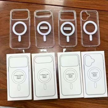 Suitable for S25Fe Apple 13 Mobile Phone Case Iphone15Plus Transparent 16 Magnetic Suction 17Promax Protective Cover P80