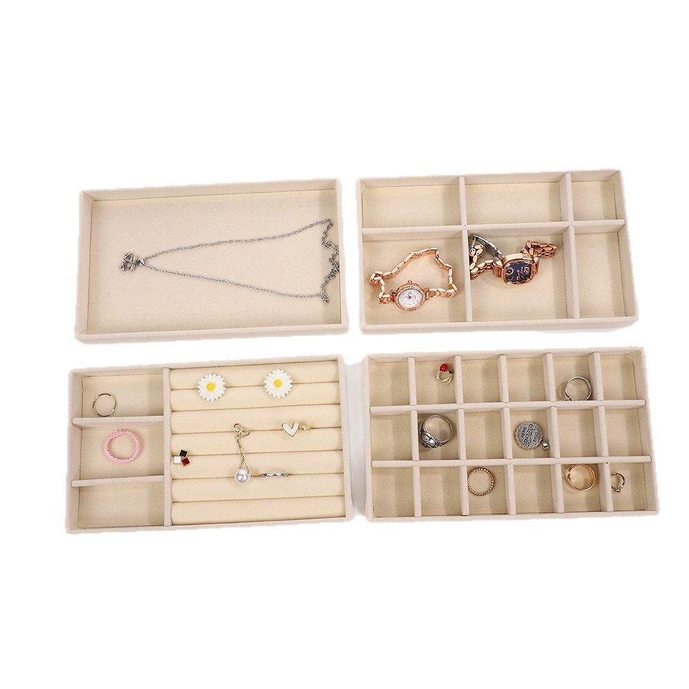 Best-Selling Bracelet Jewelry Box Velvet Ring Box Decorative Display Tray Drawer-Type Compartmentalized Jewelry Storage Box
