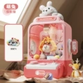 Large 2-pole [pink cute rabbit] 6 dolls e-commerce box