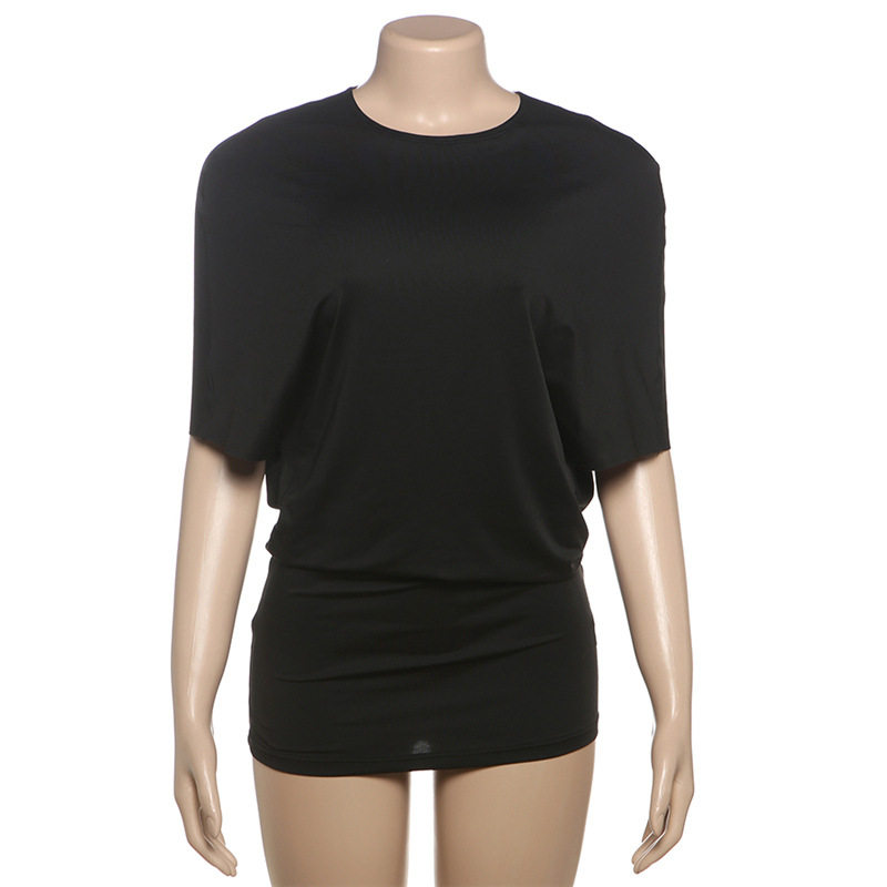 Summer Womens Dress Fashionable Sexy Short Sleeve Round Neck Solid Color Backless Bodycon Style Wholesale