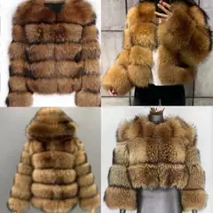 Cross-Border European and American New Style Fur Coat Imitation Raccoon Fur Coat Women's Coat Fox Fur Coat in Stock