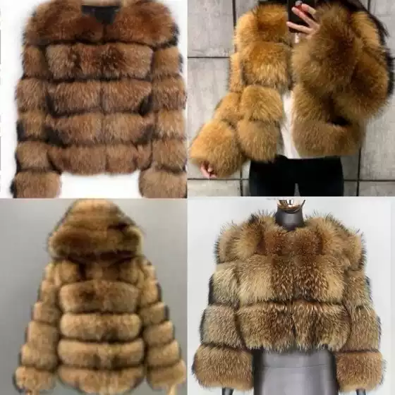 Cross-Border European and American New Style Fur Coat Imitation Raccoon Fur Coat Women's Coat Fox Fur Coat in Stock