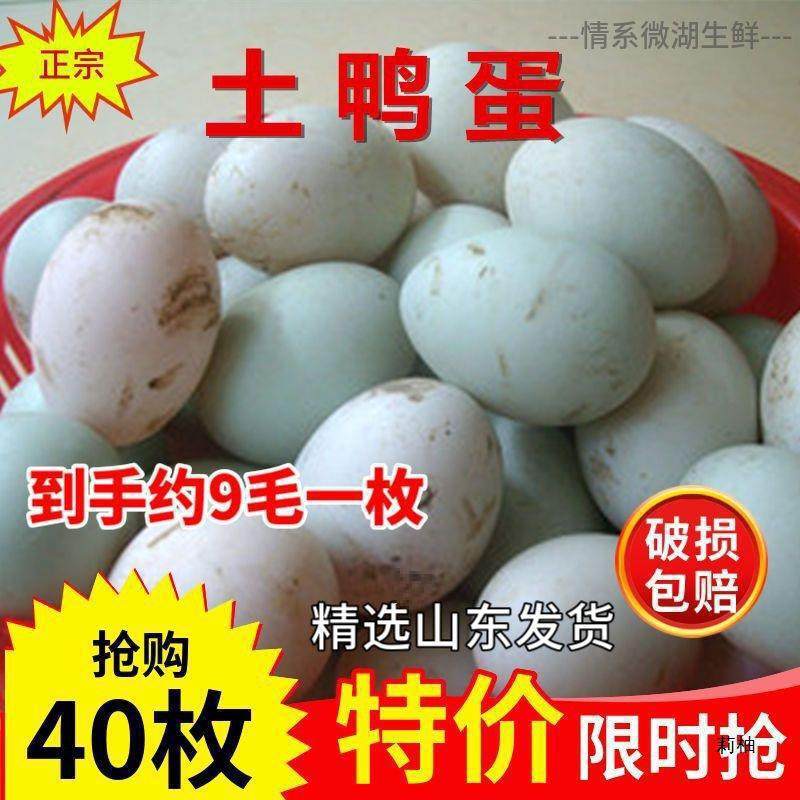 Wholesale Free-Range Farm Duck Eggs, 80 Farm Duck Eggs, Loose Health-Preserving Duck Eggs, 30 Fresh from the Lake