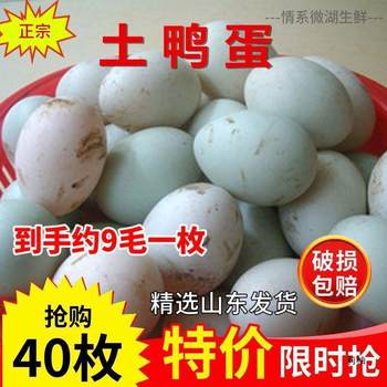 Wholesale Free-Range Farm Duck Eggs, 80 Farm Duck Eggs, Loose Health-Preserving Duck Eggs, 30 Fresh from the Lake