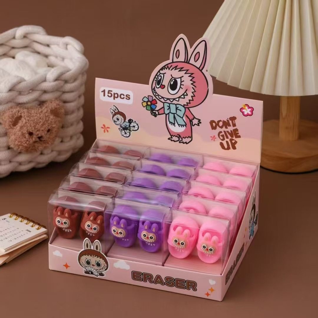 Cute Creative Cartoon Stitch Labo Capibara Slippers Eraser Kindergarten Clean Debris Eraser Stationery