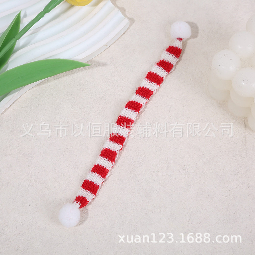 现货圣诞迷你针织小围巾卡通公仔娃娃DIY玩具围脖配饰圣诞节装饰