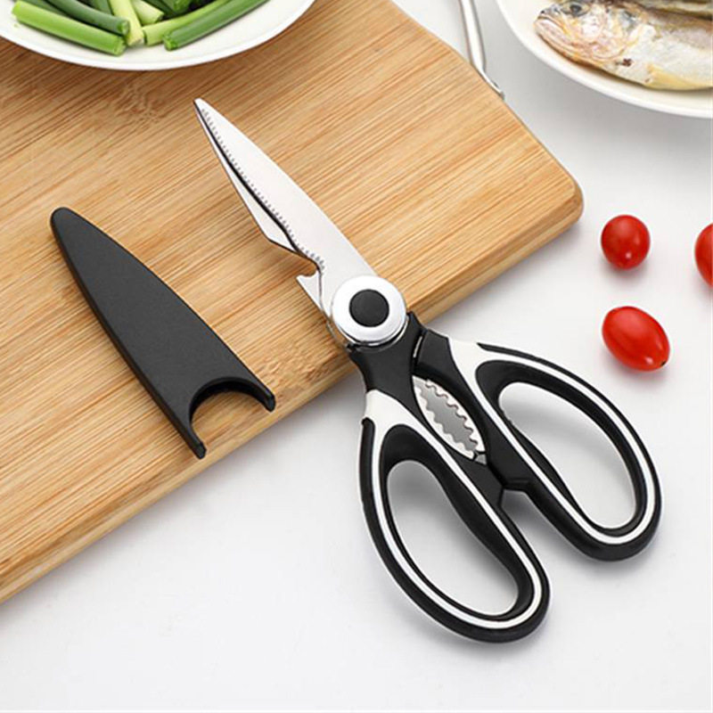 Panda Scissors Multifunctional Kitchen Scissors Stainless Steel Sharp Barbecue Food Supplement Scissors Powerful Chicken Bone Scissors
